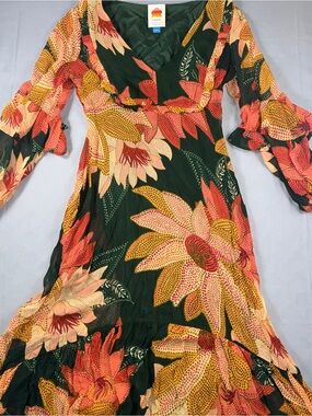 FARM Rio | Dresses | Green Nautical Guipure Maxi Dress Nwt Xxs | Poshmark